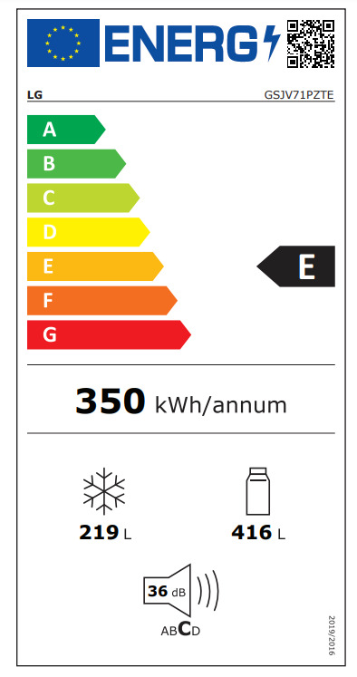 LG GSJV71PZTE Ψυγείο Ντουλάπα 632lt Total NoFrost Υ179xΠ91.3xΒ73.5εκ. Inox