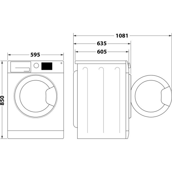 Whirlpool Πλυντήριο Ρούχων 10kg 1400 Στροφών FFD 10469 BCV EE