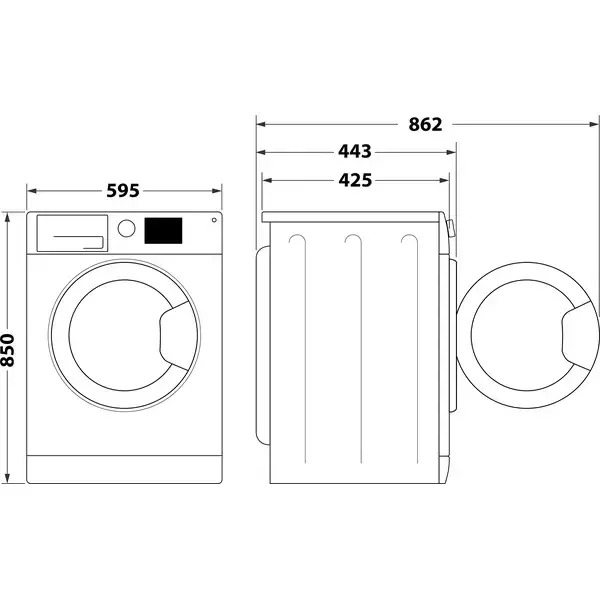 Indesit Πλυντήριο Ρούχων 6kg 1200 Στροφών MTWSA 61294 W EE