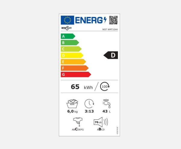 Winstar Πλυντήριο Ρούχων 6kg 1000 Στροφών WST WMT1044