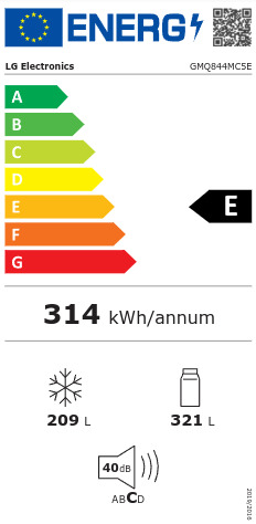 LG GMQ844MC5E Ψυγείο Ντουλάπα NoFrost Υ178.7xΠ83.5xΒ73.4εκ. Inox