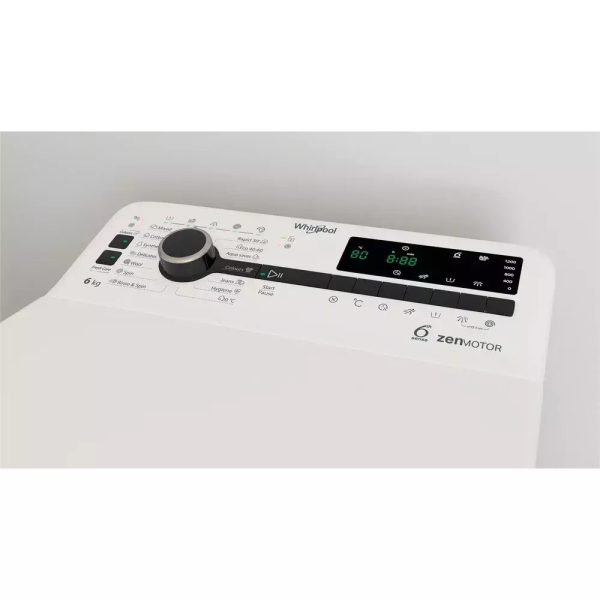 Whirlpool Πλυντήριο Ρούχων Άνω Φόρτωσης 6kg 1200 Στροφών TDLRBX 6252BS