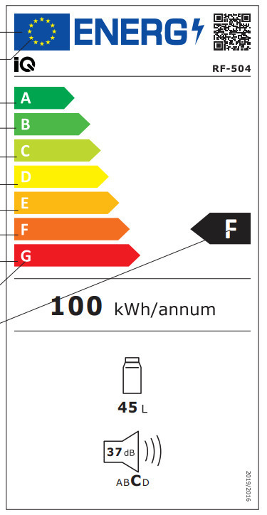 IQ RF-504 Mini Bar Υ50xΠ48xΒ44.5εκ. Μαύρο