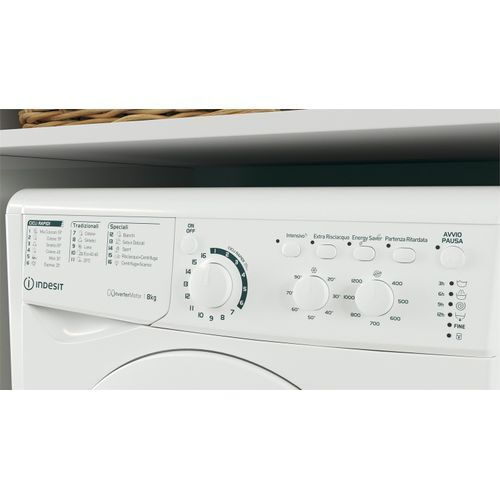 Indesit Πλυντήριο Ρούχων 8kg 1200 Στροφών EWC 81284 W