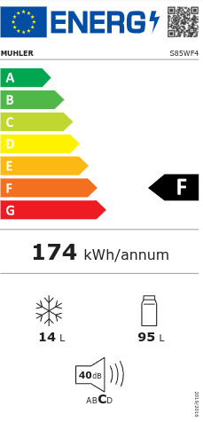 Muhler S85WF4 Mini Bar Υ85xΠ55xΒ58εκ. Λευκό