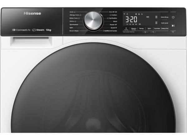 Hisense Πλυντήριο Ρούχων 12kg 1400 Στροφών WF5S1243BW