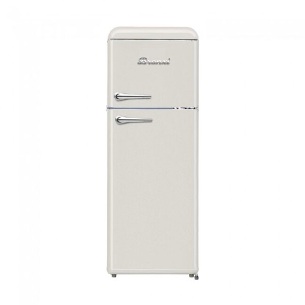 Bronxi BX-1510 CR Retro Ψυγείο Δίπορτο 208lt Υ147xΠ55xΒ58.5εκ. Μπεζ