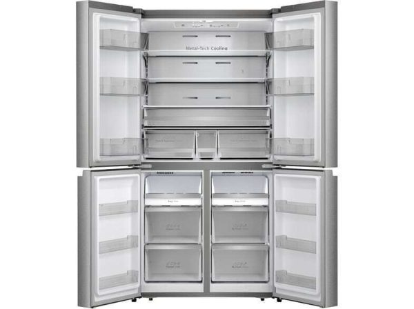 Hisense RQ758N4SBSE Ψυγείο Ντουλάπα NoFrost Υ178.5xΠ91.2xΒ72.5εκ. Inox