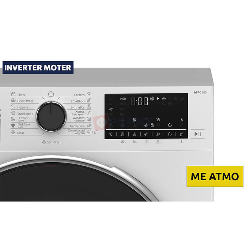 Beko Πλυντήριο Ρούχων 9kg με Ατμό 1400 Στροφών B5WFU79418WB