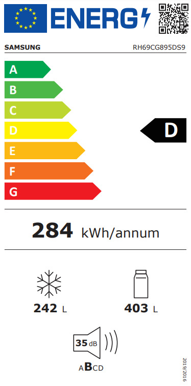 Samsung RH69CG895DS9EF Ψυγείο Ντουλάπα NoFrost Υ178xΠ91.2xΒ71.6εκ. Inox