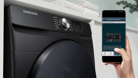 Samsung Πλυντήριο Ρούχων 18kg με Ατμό 1100 Στροφών WF18T8000GW/LV