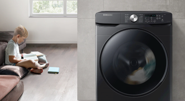 Samsung Πλυντήριο Ρούχων 18kg με Ατμό 1100 Στροφών WF18T8000GW/LV