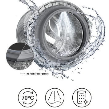 Samsung Πλυντήριο Ρούχων 18kg με Ατμό 1100 Στροφών WF18T8000GW/LV