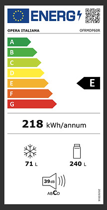 Opera Italiana Morricone OFRMDP60R Ψυγείο Δίπορτο Total NoFrost Υ175.1xΠ60.1xΒ68.1εκ. Κόκκινο