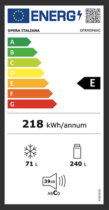 Opera Italiana Morricone OFRMDP60C Ψυγείο Δίπορτο Total NoFrost Υ175.1xΠ60.5xΒ68.1εκ. Μπεζ