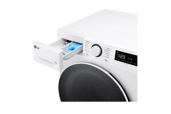 LG Πλυντήριο Ρούχων 9kg με Ατμό 1400 Στροφών F4R5009TSWW