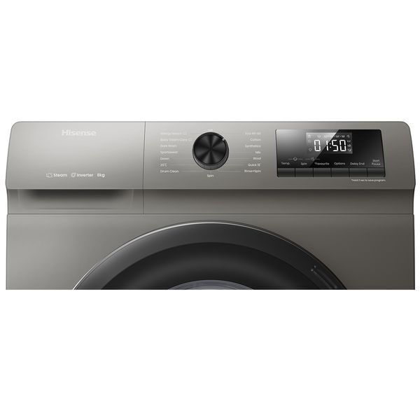 Hisense Πλυντήριο Ρούχων 8kg 1400 Στροφών Γκρι WFQP8014EVMT