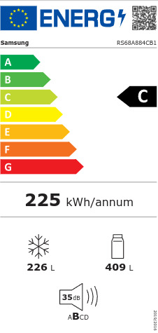 Samsung RS68A884CB1 Ψυγείο Ντουλάπα Total NoFrost Υ178xΠ91.2xΒ73.5εκ. Inox