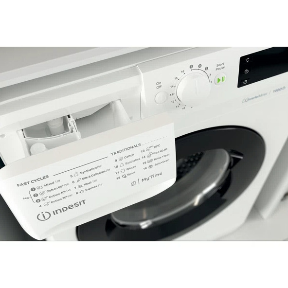 Indesit Πλυντήριο Ρούχων 8kg 1400 Στροφών MTWE 81495 WK EE