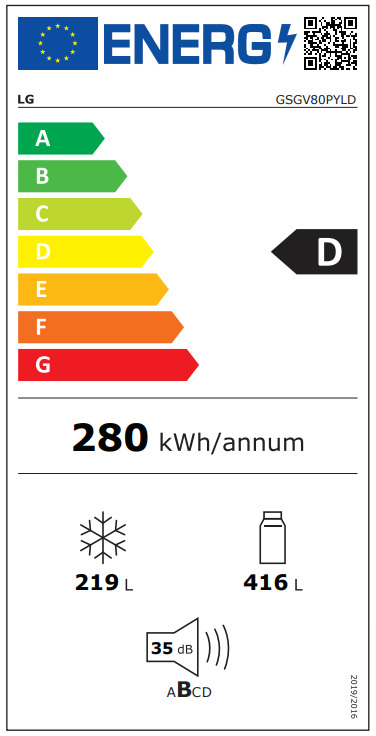 LG GSGV80PYLD Ψυγείο Ντουλάπα Total NoFrost Υ179xΠ91.3xΒ73.5εκ. Inox