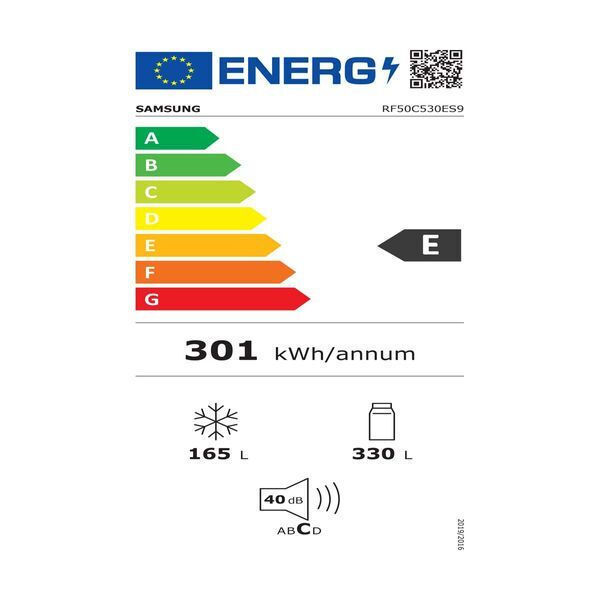 Samsung RF50C530ES9/EF Ψυγείο Ντουλάπα 495lt NoFrost Υ177.6xΠ81.7xΒ71.5εκ. Inox