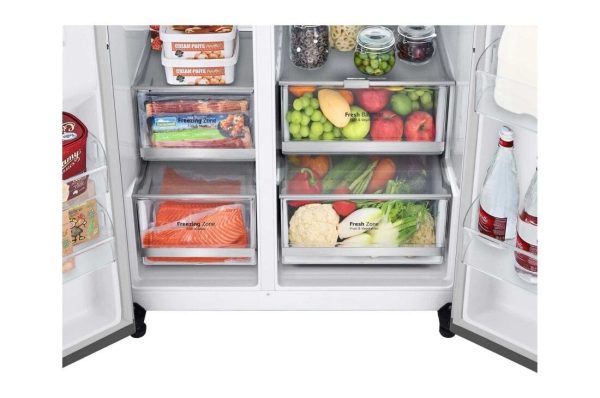 LG GSGV80PYLD Ψυγείο Ντουλάπα Total NoFrost Υ179xΠ91.3xΒ73.5εκ. Inox