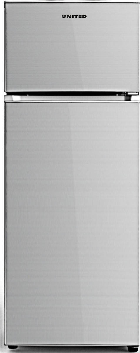 United UDS1431F 04.000.U1431.00 Ψυγείο Δίπορτο 210lt Υ143xΠ55xΒ55εκ. Inox