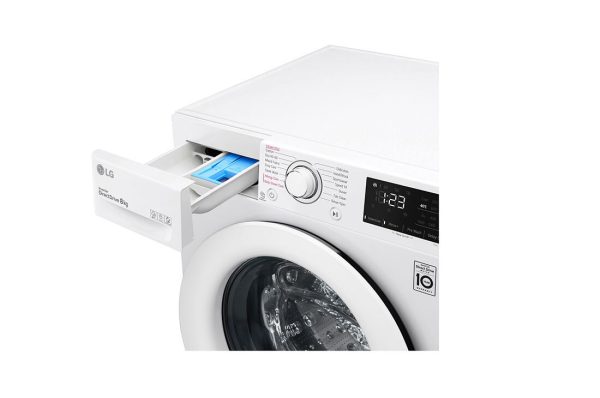 LG Πλυντήριο Ρούχων Inverter Direct Drive 8kg 1400 Στροφών F4WV308S3U