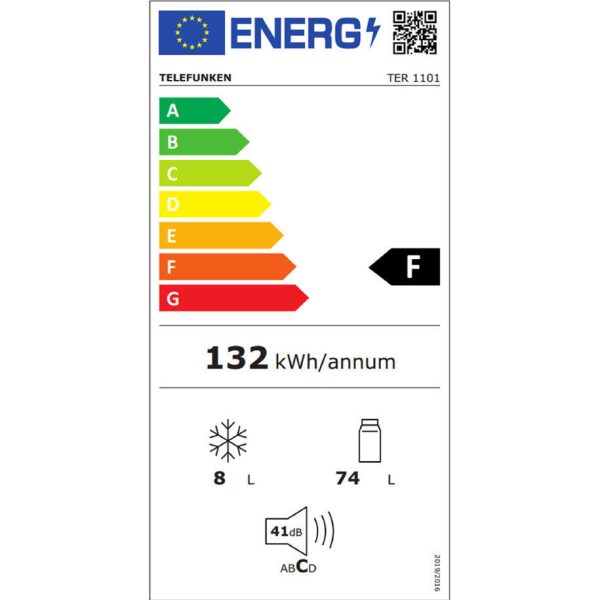 Telefunken TER1101 Μονόπορτο Ψυγείο 82lt Υ84xΠ48xΒ56εκ.