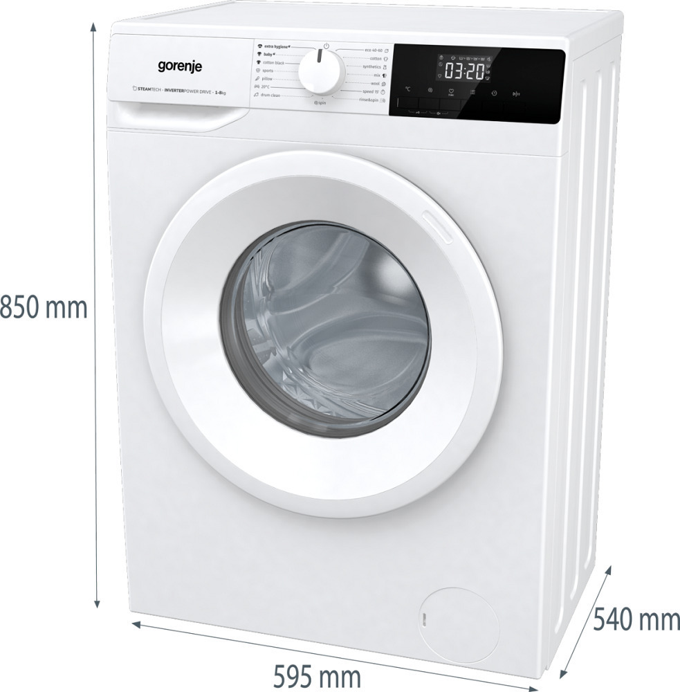 Gorenje Πλυντήριο Ρούχων 8kg 1400 Στροφών WNHPI84AS