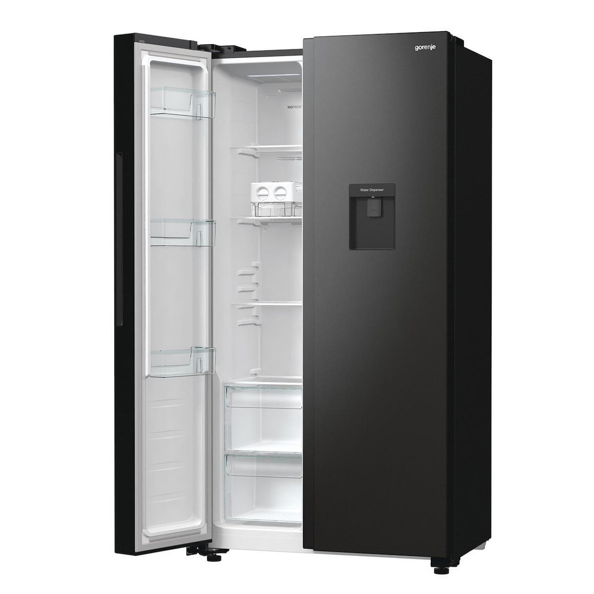 Gorenje NRR9185EABXLWD Ψυγείο Ντουλάπα NoFrost Υ178.6xΠ91.5xΒ67εκ. Μαύρο