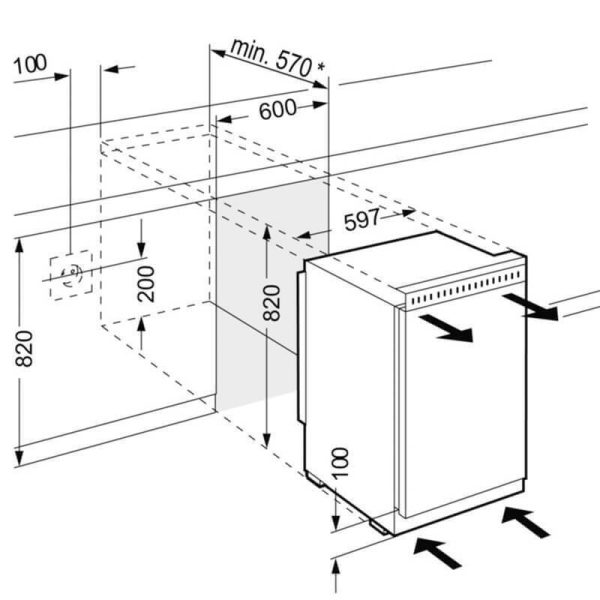 Liebherr Comfort UK 1524 Εντοιχιζόμενο Mini Bar Υ87.5xΠ62.3xΒ61.5εκ. Λευκό