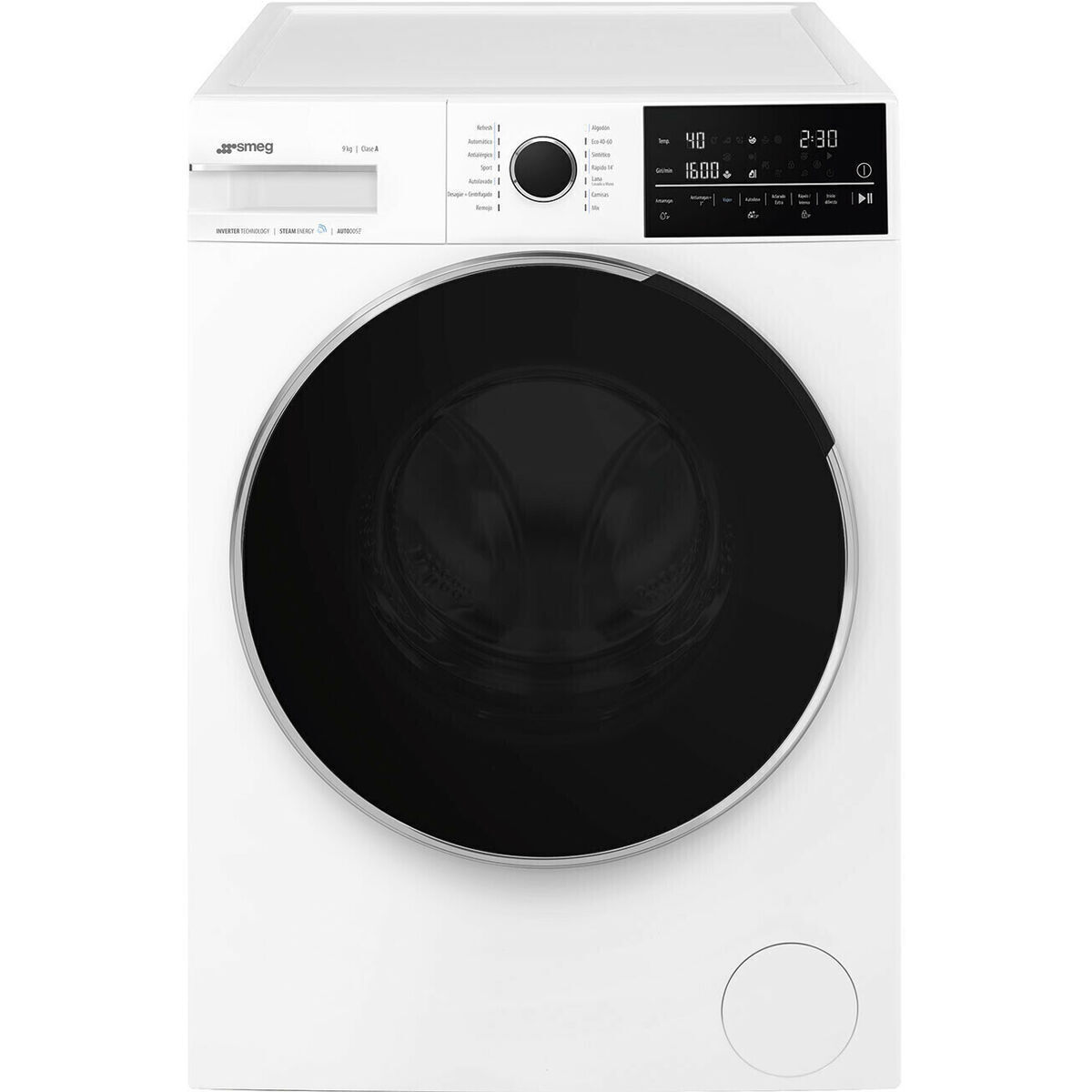 Smeg Πλυντήριο Ρούχων 9kg με Ατμό 1400 Στροφών WNP96SLAAES