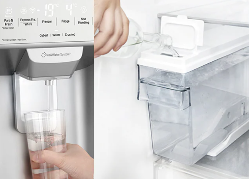 LG GSXV91MBAF Ψυγείο Ντουλάπα 635lt Total NoFrost Υ179xΠ91.3xΒ73.5εκ. Inox