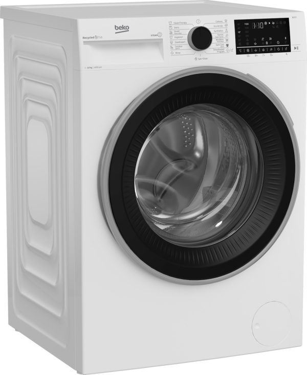 Beko Πλυντήριο Ρούχων 12kg με Ατμό 1400 Στροφών B3WFT5124111WP