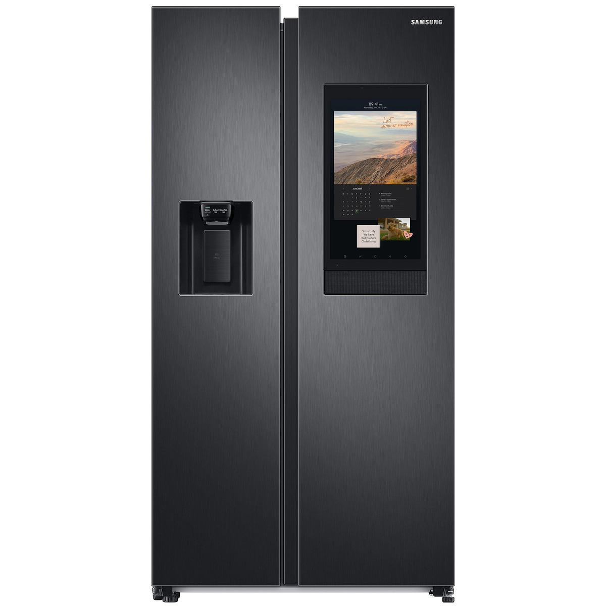 Samsung Family Hub RS6HA8891B1/EF Ψυγείο Ντουλάπα NoFrost Υ178xΠ91.2xΒ71.6εκ. Μαύρο
