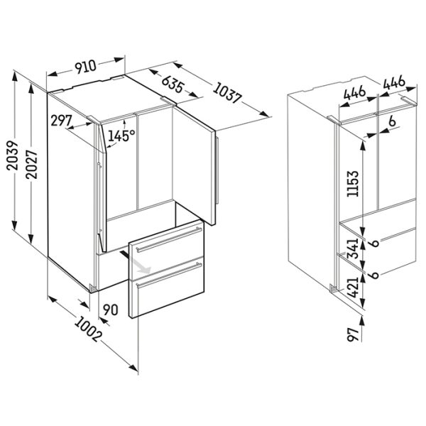 Liebherr CBNste 8872 BioFresh Ψυγείο Ντουλάπα NoFrost Υ202.7xΠ91xΒ61.5εκ. Inox