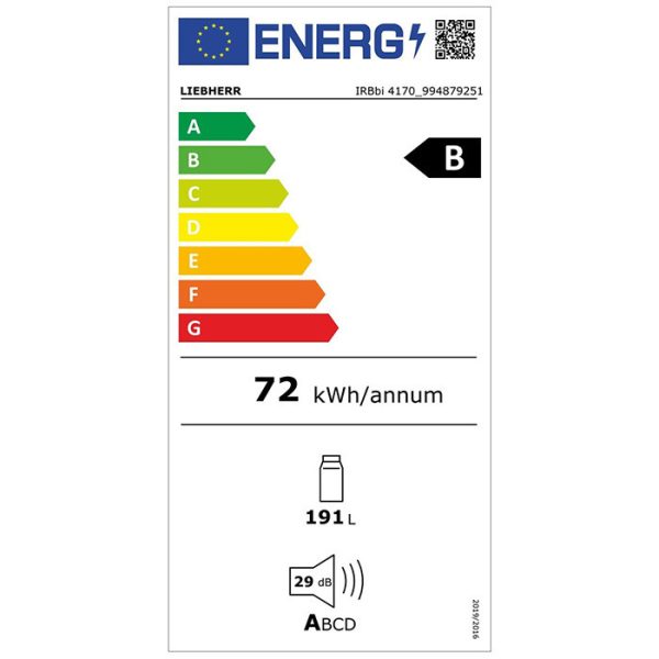 Liebherr IRBbi 4170 Peak BioFresh Εντοιχιζόμενο Ψυγείο Συντήρησης Υ123.6xΠ57xΒ55εκ. Λευκό