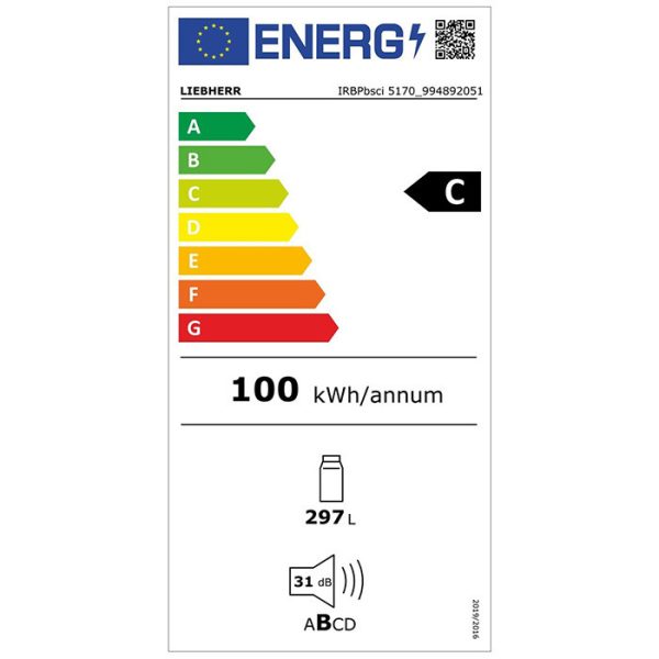 Liebherr IRBPbsci 5170 Peak BioFresh Εντοιχιζόμενο Μονόπορτο Ψυγείο Υ178.8xΠ57xΒ55εκ. Λευκό