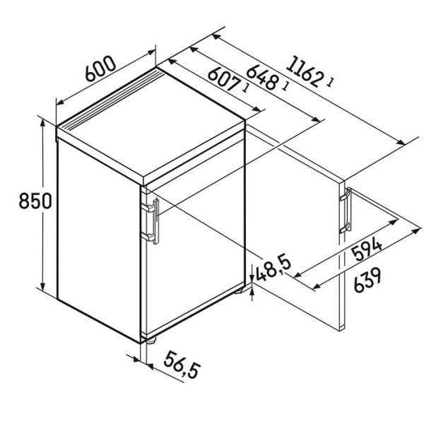 Liebherr Rci 1621 Plus Mini Bar Υ85xΠ60xΒ60.7εκ.