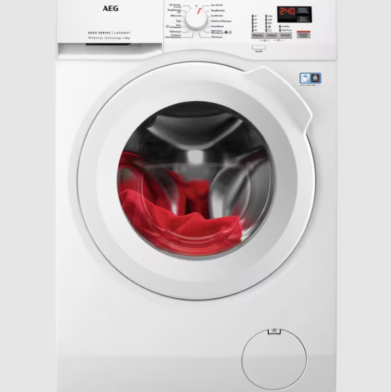 AEG Πλυντήριο Ρούχων 8kg με Ατμό 1400 Στροφών LF6BK248WG 914913278