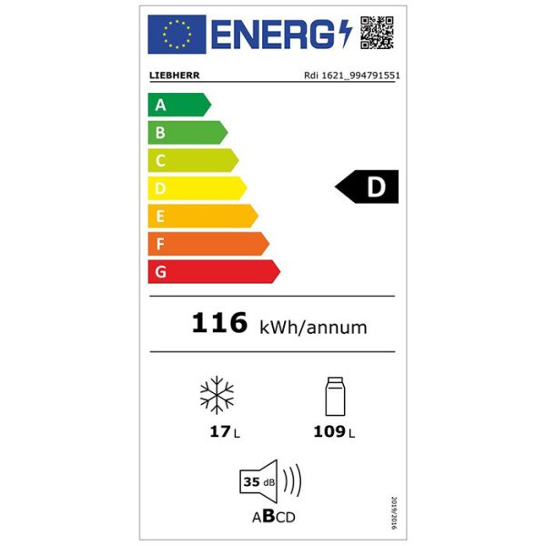 Liebherr Rdi 1621 Plus Mini Bar Υ85xΠ60xΒ60.7εκ.