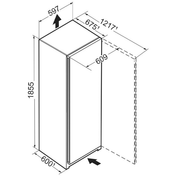 Liebherr SRBsfc 5220 Plus BioFresh Ψυγείο Συντήρησης Υ185.5xΠ59.7xΒ60εκ. Inox