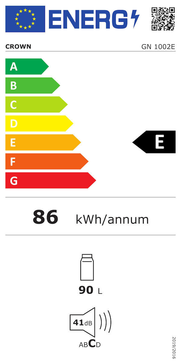 Crown GN 1002E Ψυγείο Συντήρησης Υ82.1xΠ48xΒ50εκ. Λευκό