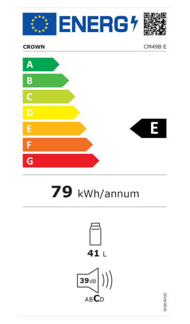 Crown CM49B E Mini Bar Υ51xΠ44xΒ47εκ. Μαύρο