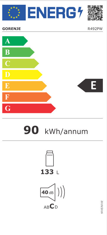 Gorenje R492PW Ψυγείο Συντήρησης Υ84.5xΠ56xΒ57.9εκ. Λευκό