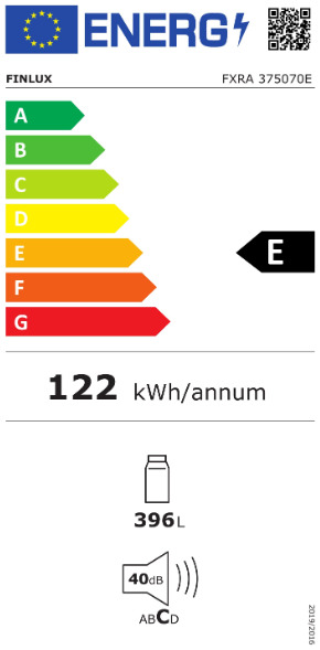 Finlux FXRA 375070E Ψυγείο Συντήρησης Υ186xΠ58.5xΒ65εκ. Λευκό