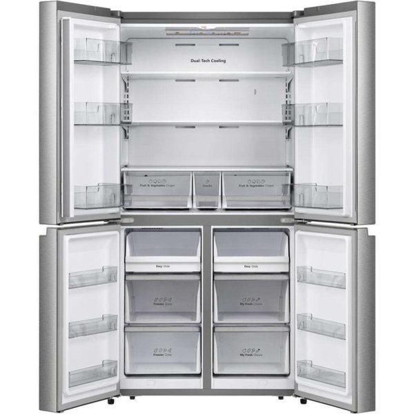 Hisense RQ758N4BSE Ψυγείο Ντουλάπα NoFrost Υ178.5xΠ91.2xΒ72.5εκ. Inox