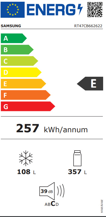 Samsung RT47CB662622 Ψυγείο Δίπορτο NoFrost Υ182.5xΠ70xΒ71.7εκ. Μαύρο