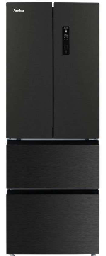 Amica FY3269.6DFBX Ψυγείο Ντουλάπα 357lt NoFrost Υ180.3xΠ65.4xΒ71.7εκ. Μαύρο